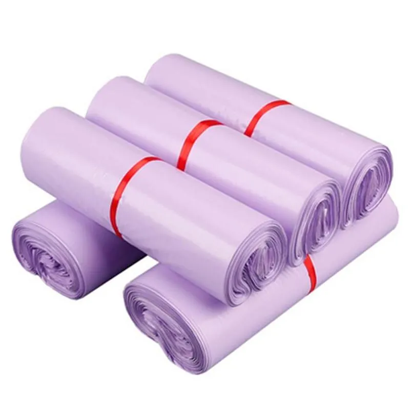 50Pcs Pink&Purple Courier Mailer Bags Poly Package Self-seal Mailing Express Bag Envelope Packaging For Gift Wrap