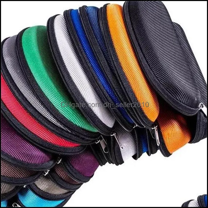 15 colors Sunglasses Case Eyeglasses Box Glasses Bag Eyeglasses Carry Box Sunglass Portable Zipper Hook Hard Holder Sunglasses 100 U2