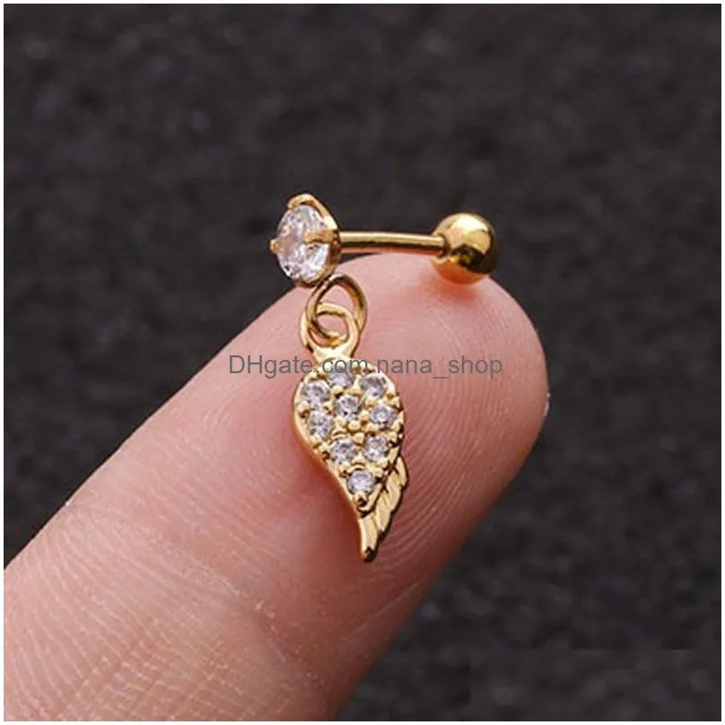 Korean Simple Personality Female Dangle Earrings for Women Fashion Jewelry Small Round Piercing Drop Earring