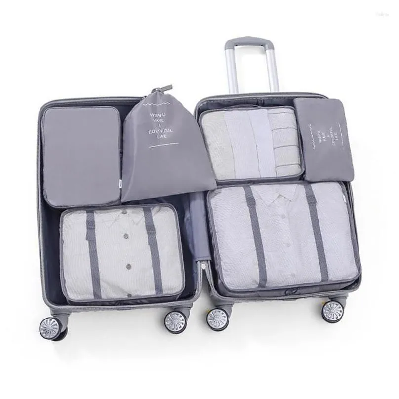 storage bags 6pcs travel bag organizer clothes luggage blanket shoes organizers suitcase traveling pouch packing cubes