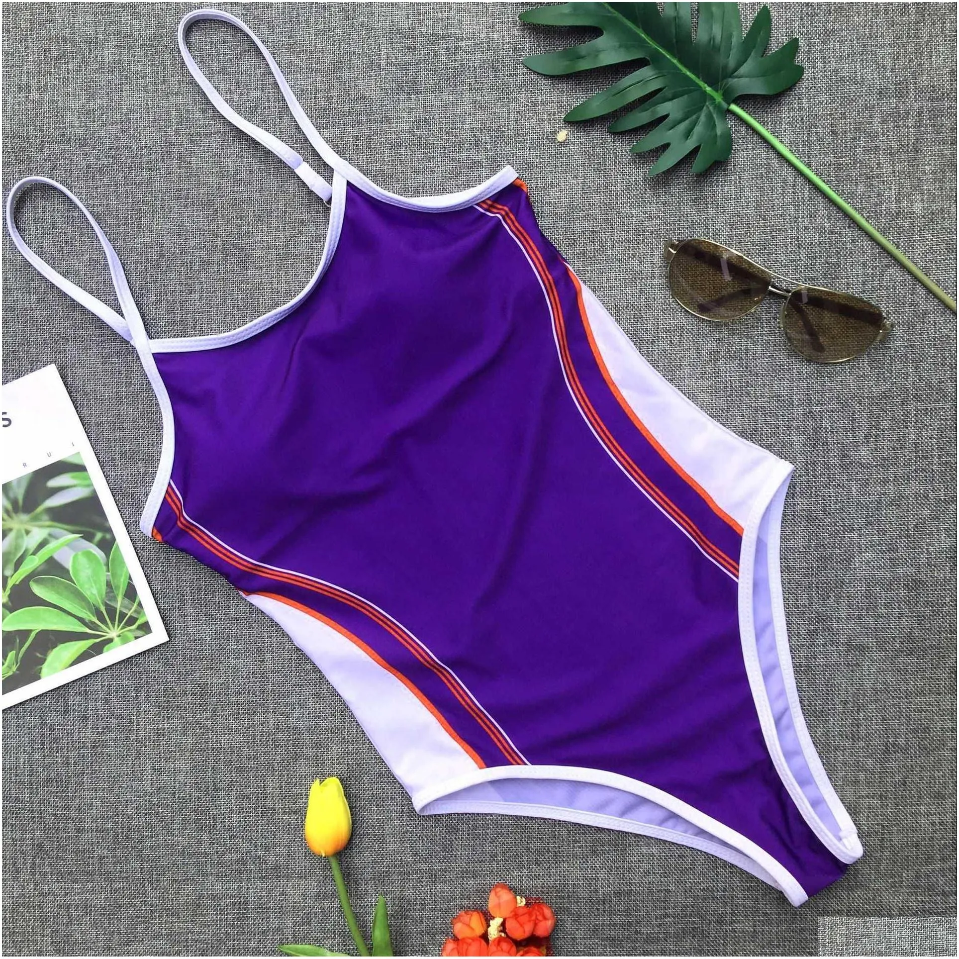 MJ-102 One Piece Swimsuit Women Ruffle Sexy Bathing Suit Monokini Backless Swimming Bodysuit Maillot De Bain Femme 2019 Floral