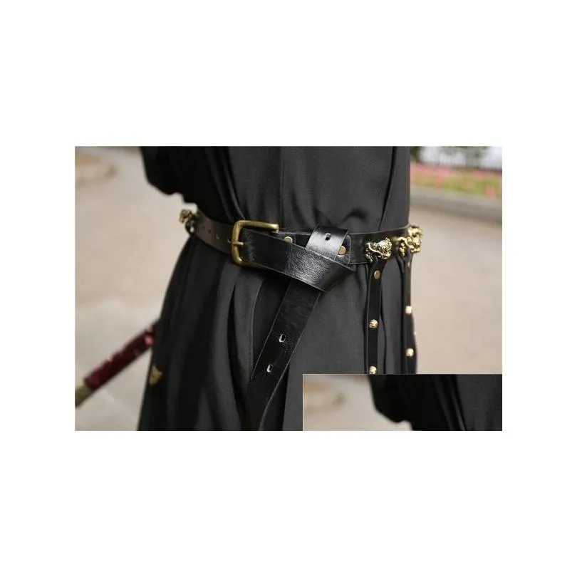 Other Event & Party Supplies 2021 Ancient Chinese Hanfu Belt Metal Rivet Women Round Spike Sequins Punk Simple Decorative Waistband For