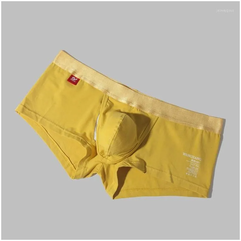 Underpants Fashion Big Penis Bag Men`s Underwear Boxers Separated Cotton Breathable Sweat Absorbing Comfortable Mid-Waist