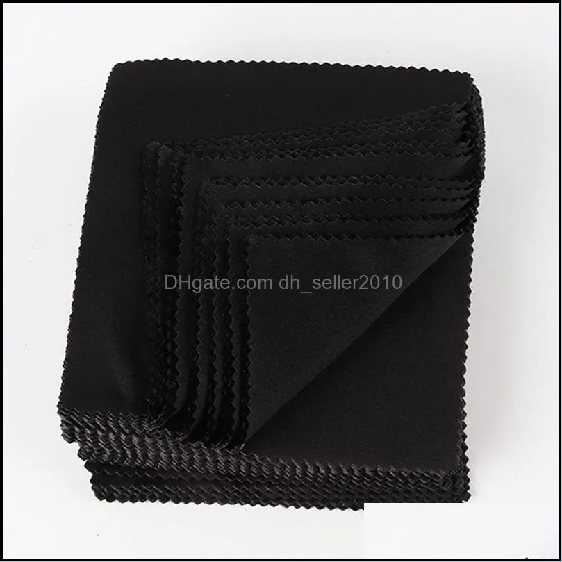 13x13cm Black Microfiber Sunglasses Cloth Reading Glasses Cleaning Cloth For Eyeglasses Case Glasses 100pc 998 Q2