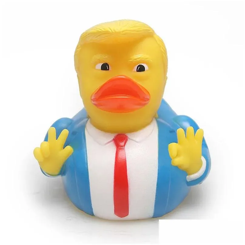 creative pvc flag trump duck party favor bath floating water toy party supplies funny toys gift