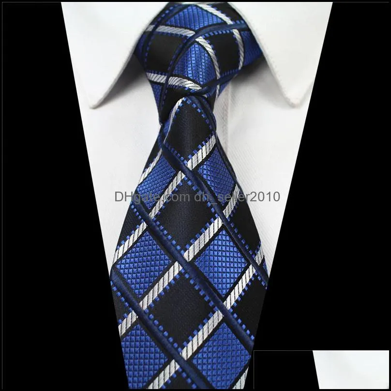 Designer Mens Ties 38 Design Silk Neck Ties 8cm Plaid & Striped Ties for Men Formal Business Wedding Party Gravatas 22 Q2