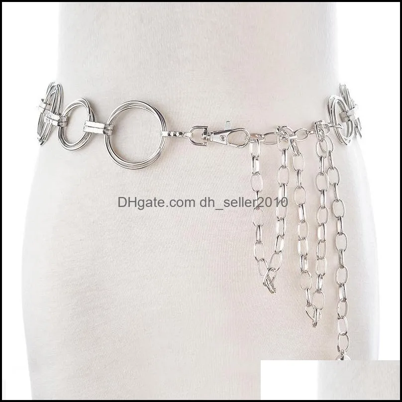 Tassel Circle Belly Chain Women Boho Bohemian Shimmy Belt Dress Waist Belt Chain Gypsy Turkish Metal Dangle Body Jewelry 540 T2