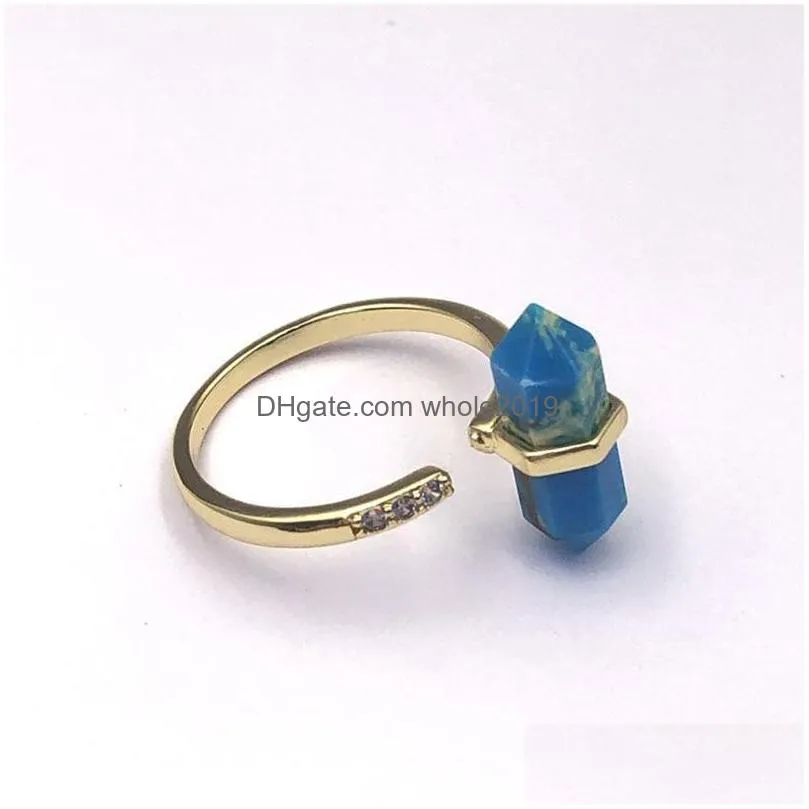 Natural stone band rings discount