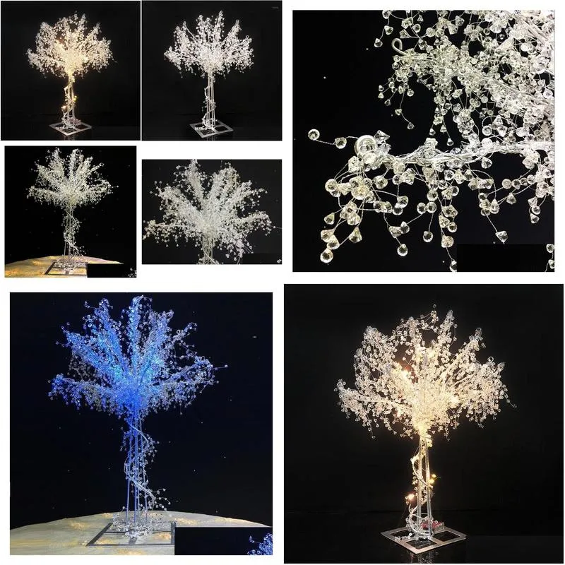 Party Decoration Style Crystal Beaded Wedding Tree For Decoration/2pcs A Lot Centerpiece