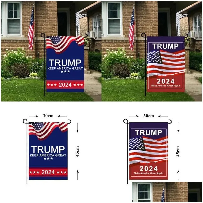 donald trump 2024 flag 30x45cm maga banner keep amercia garden flags