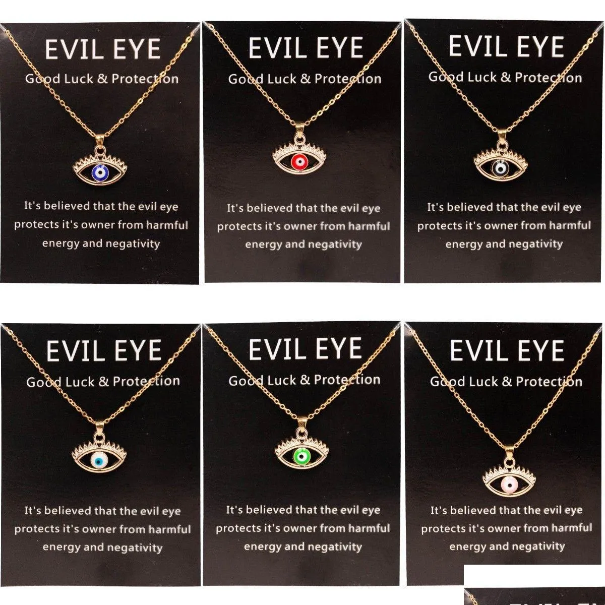 2023 lucky eyes pendant necklace fashion evil eye jewelry necklaces multi color jewelry accessories