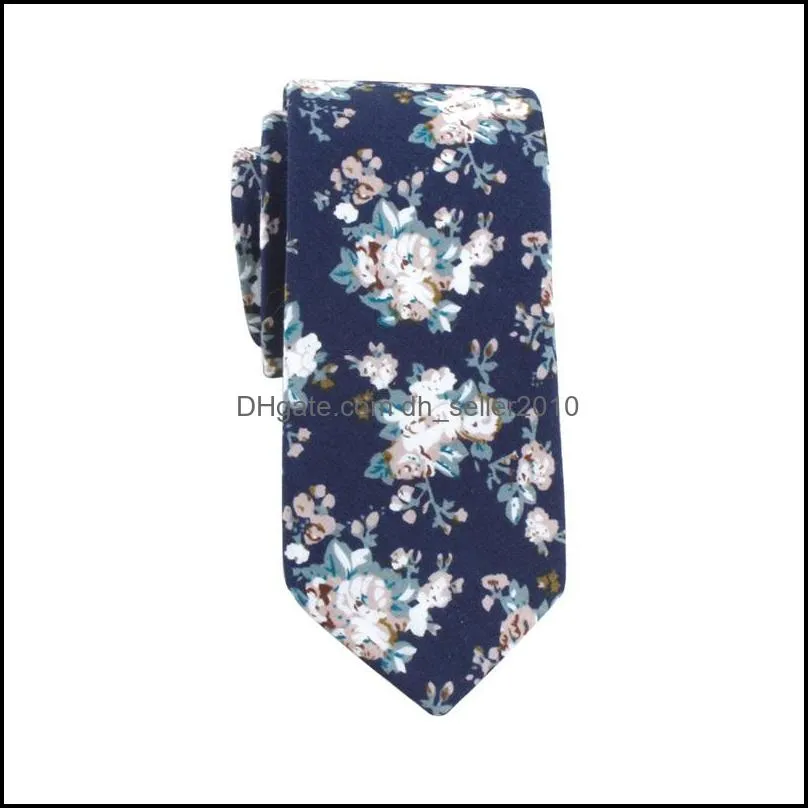 Top Floral ties Fashion Cotton Paisley Ties For Men Corbatas Slim Suits Vestidos Necktie Party Ties Vintage Printed Gravatas