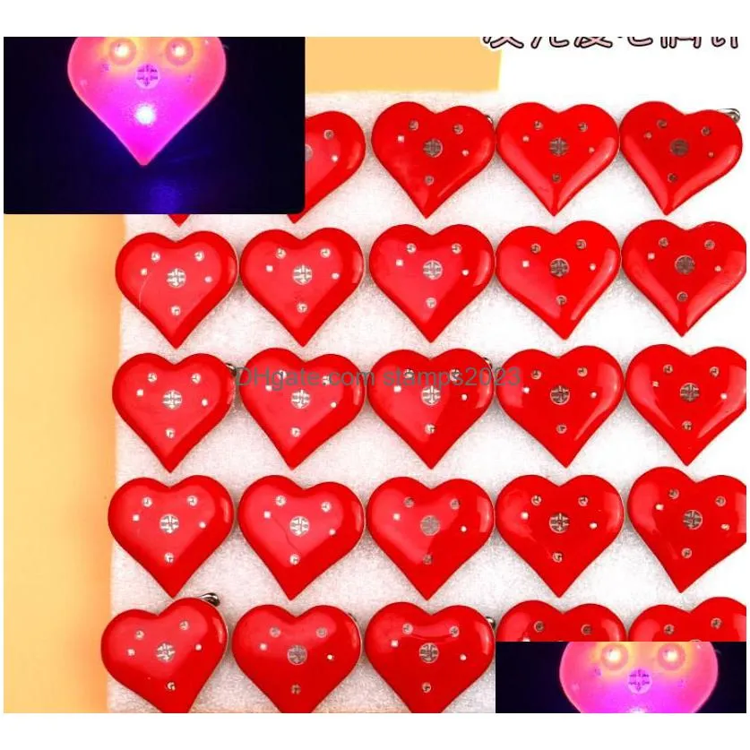 led light up lip heart brooch pins party favors luminous wedding birthday valentines day gifts women jewelry sweater shawl scarf flash