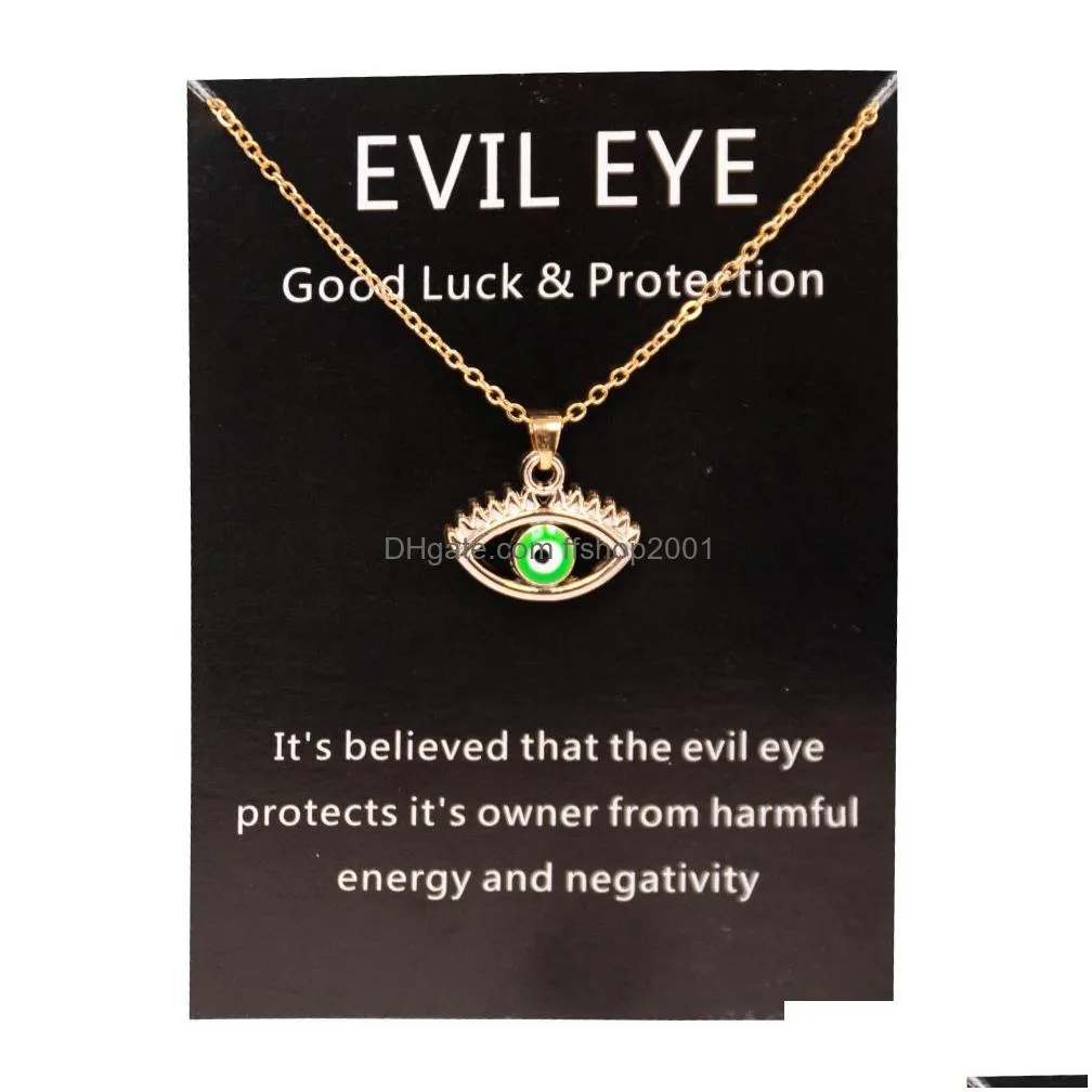 2023 lucky eyes pendant necklace fashion evil eye jewelry necklaces multi color jewelry accessories