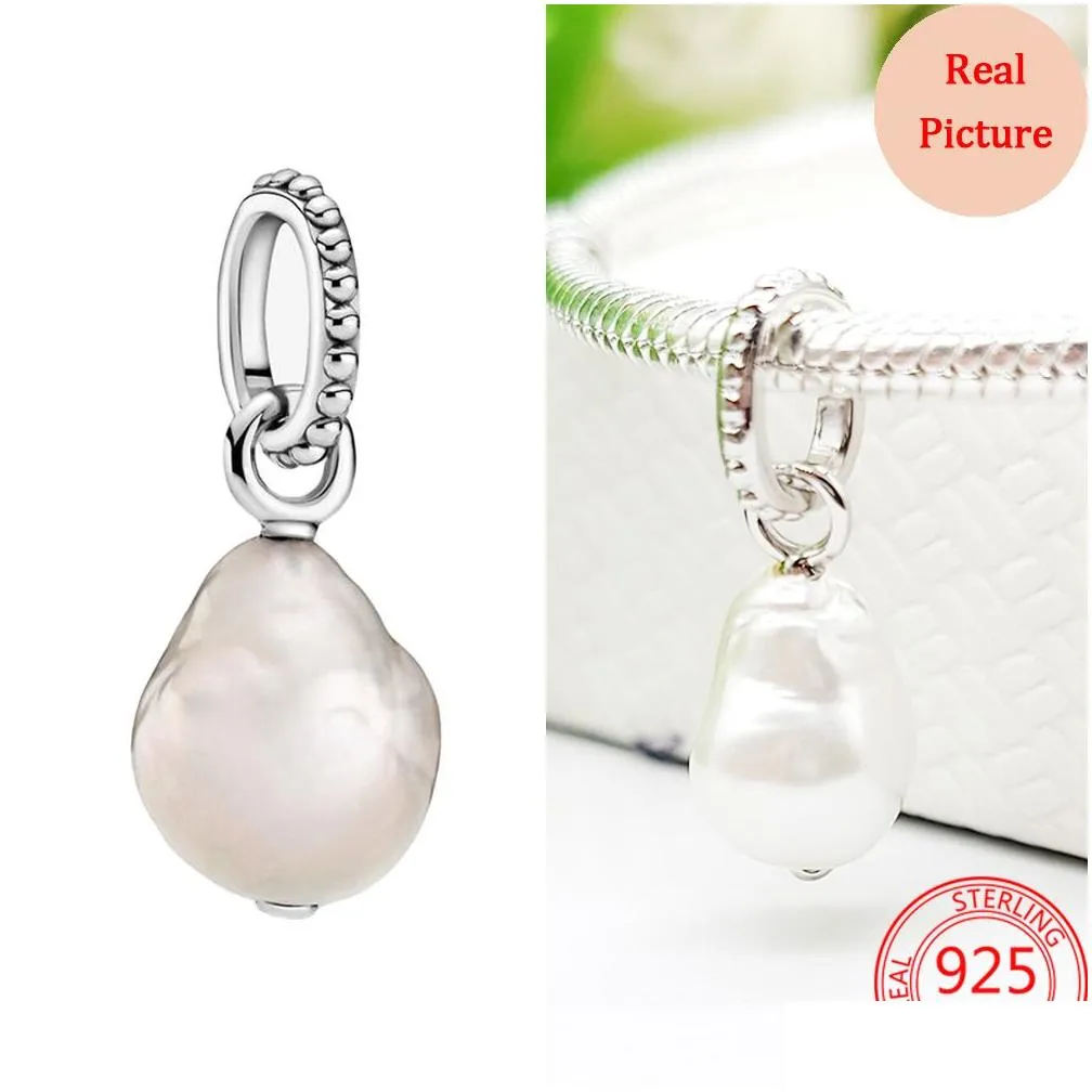  925 sterling silver pearl pendant for pandora bracelets and necklaces simple ladies jewelry fashion accessories gifts