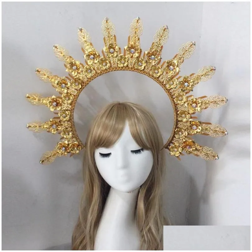 other event party supplies the virgin crown headband handmade gold gothic halo headpieceother