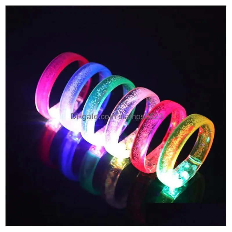 light up acrylic bubble bangle led flashing bracelet party favor thanksgiving christmas birthday glow suppies concert dance atmosphere