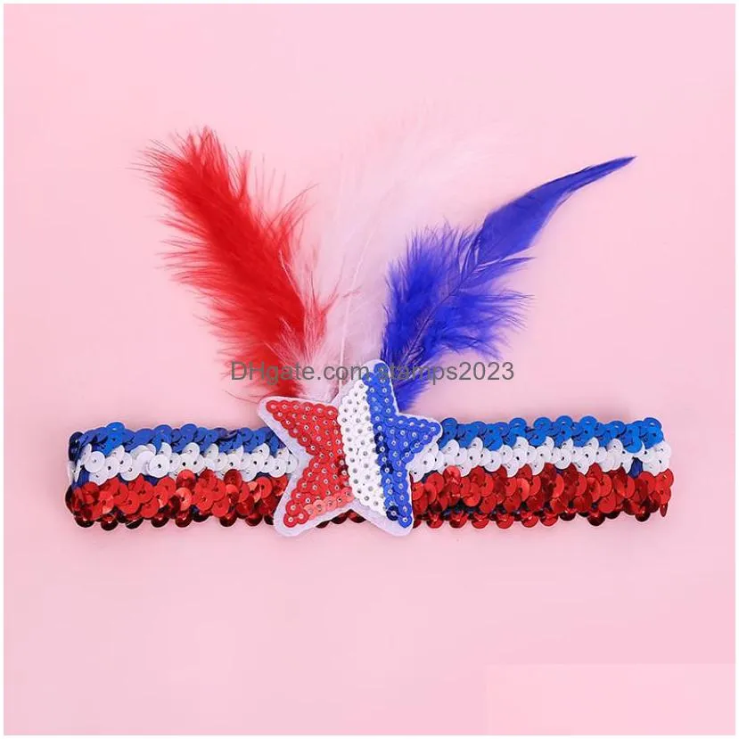 party decoration carnival new sequins hair-band feather headwear hair band cross border yeren headwear factory wholesale headdress