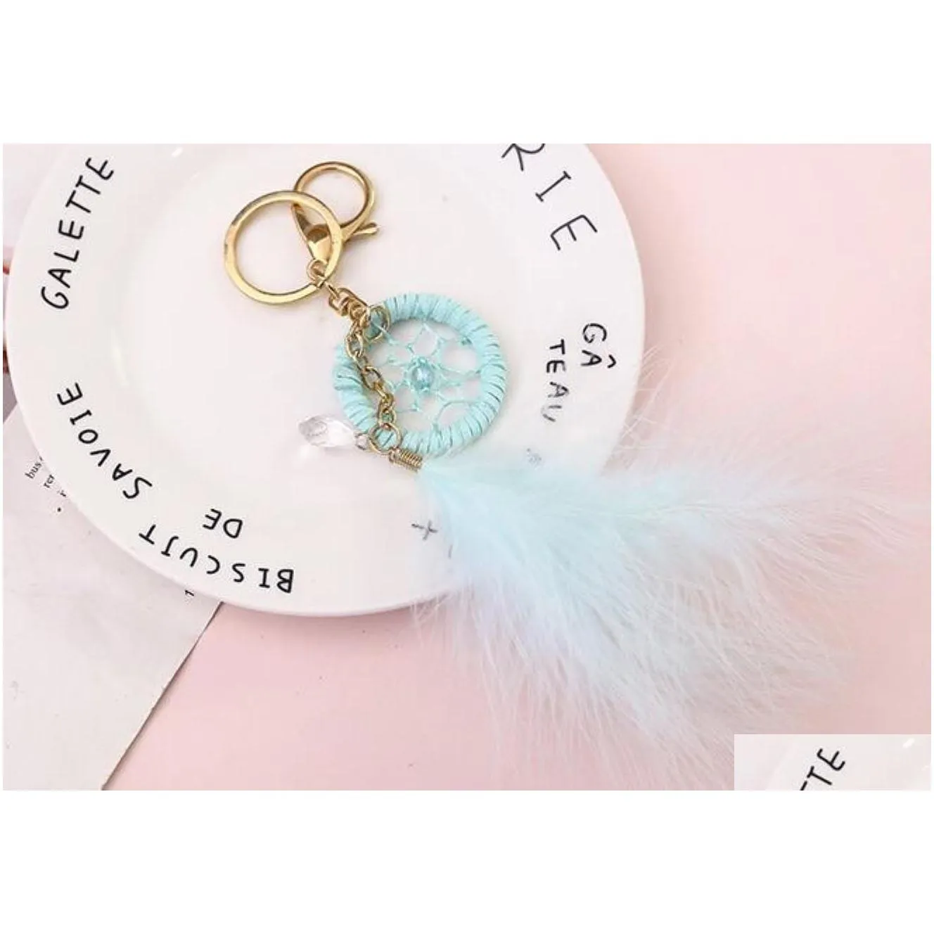 Fashion Aessoriescolors Keychain Dreamcatcher & Bag Pendant Decoration Gift Handmade Mini Mordern Style Dream Catcher Keychains 1648 Q2