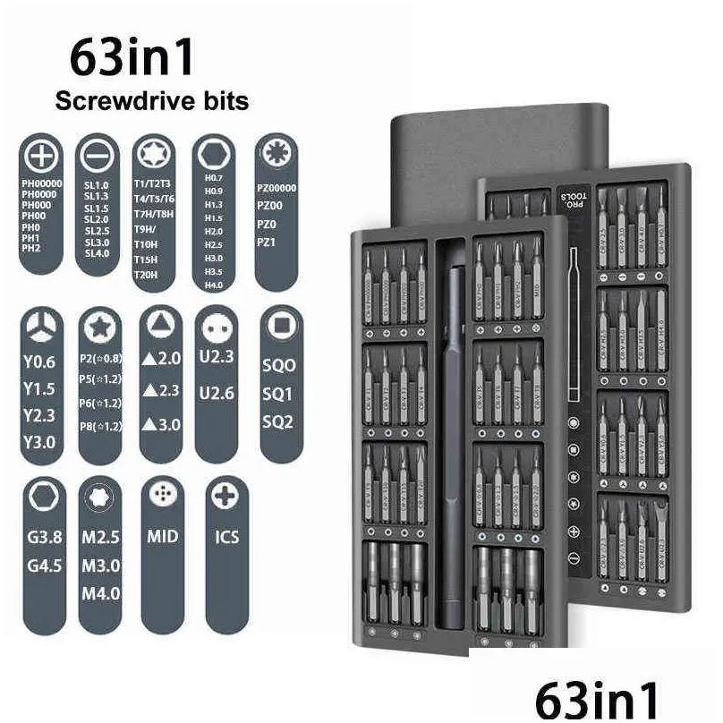 Screwdriver Set Magnetic Screw Driver Kit Bits Precision Electric Computer Tri Wing Torx Screwdrivers Small 211110