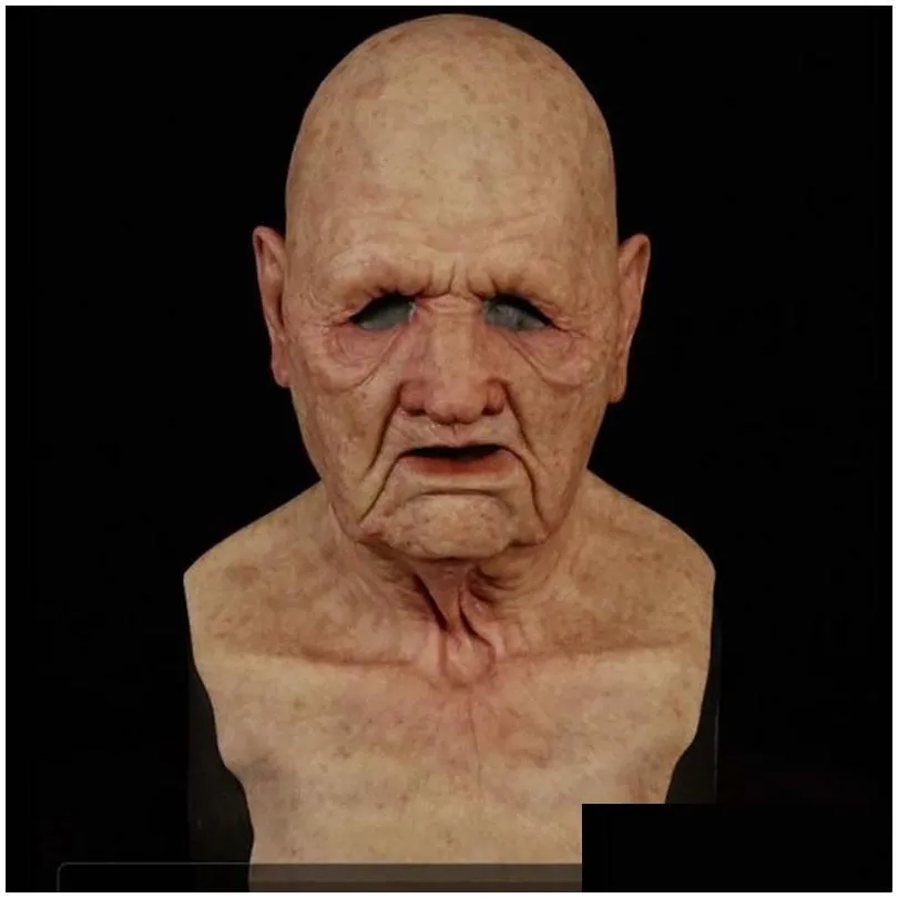 Other Event & Party Supplies An Old Man Scary Mask Coslpy Halloween Full Head Latex Funny Masks Supersoft Adult Creepy Real