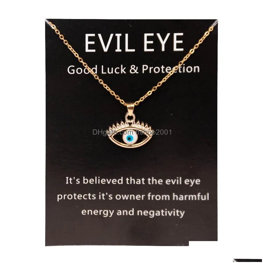 2023 lucky eyes pendant necklace fashion evil eye jewelry necklaces multi color jewelry accessories