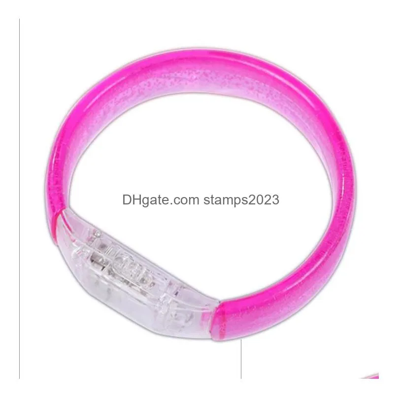 light up acrylic bubble bangle led flashing bracelet party favor thanksgiving christmas birthday glow suppies concert dance atmosphere