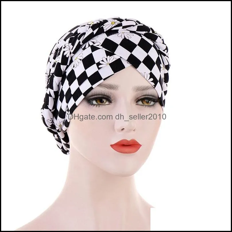 bohemia print muslim turban scarf for women islamic inner hijab caps Arab wrap head scarves femme musulman turbante mujer