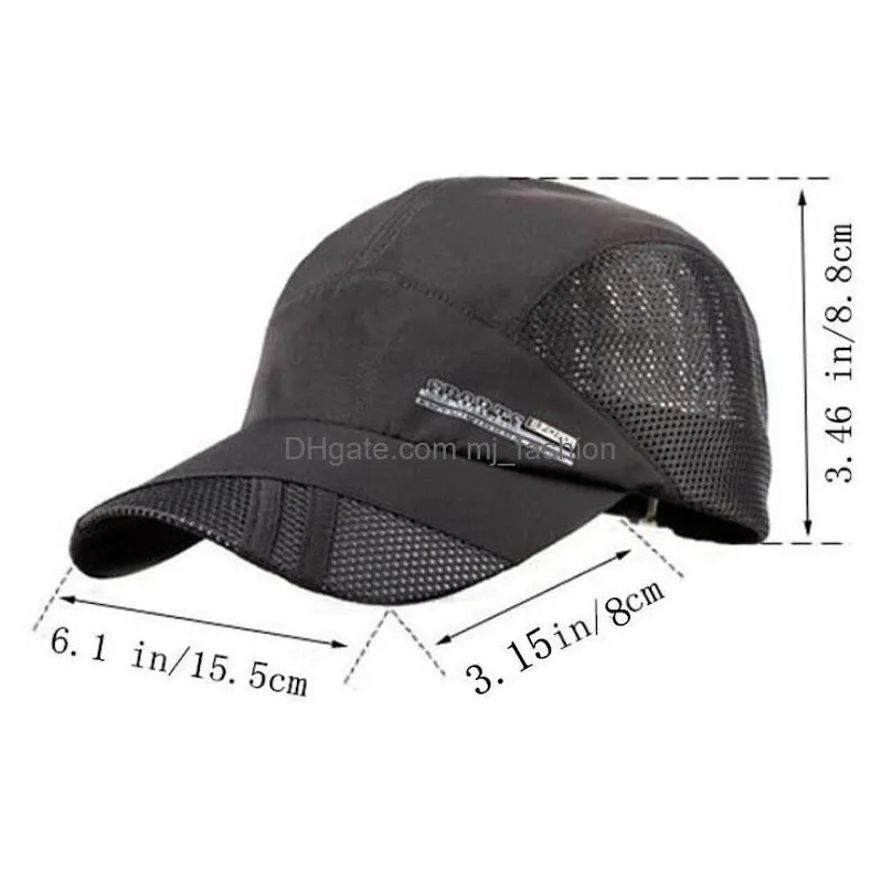 Dry Running Baseball Caps Summer Mesh 8 Colors Gorras Hat Cap Visor Mens Hat Sport Cool Fashion Hot Quick Outdoor Popular New