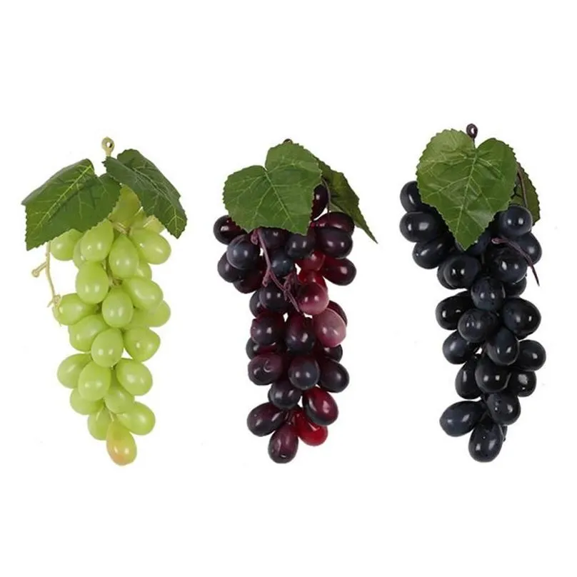 party decoration suitable for kitchens artificial fruit grape home pendant fake realistic high simulation vine hanging leaves