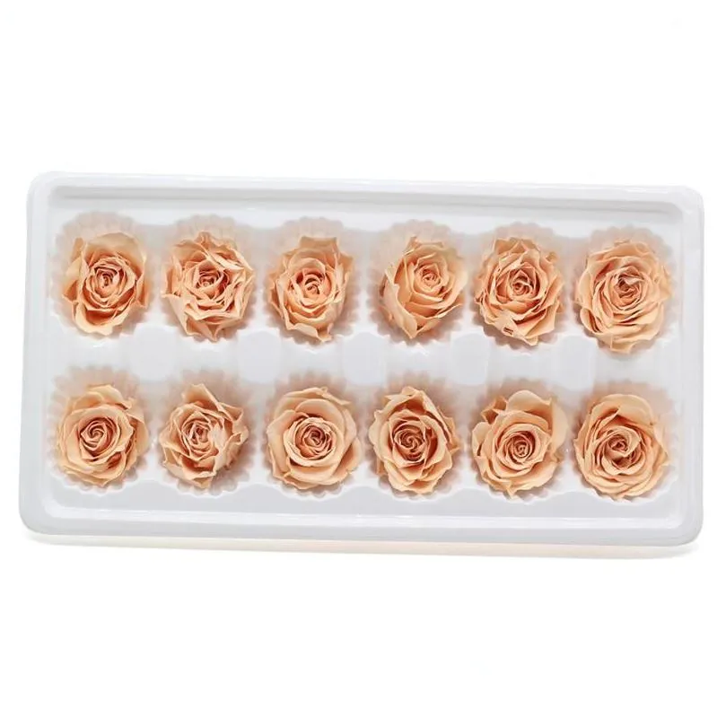 Real Rose Eternelle Box Natural Preserved Flower Rose 3-4cm Immortal Valentines Day Gift Fleur Eternelle1