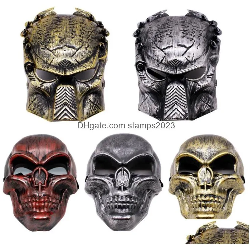 halloween skull mask scary skeleton warrior pirate full face protector for cosplay masquerade party costume props vintage mutil