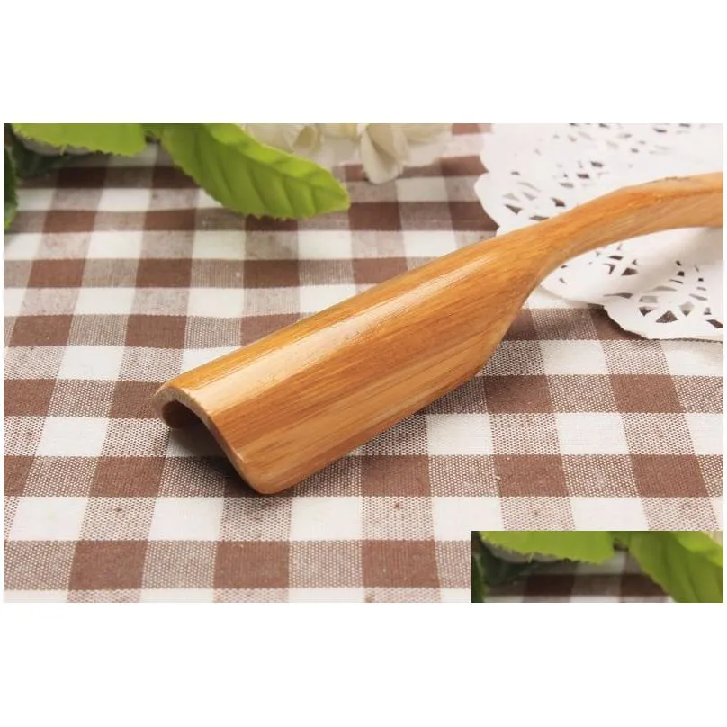 wooden bamboo tea spoon coffee tea drinking tools cooking utensil length 18cm tea scoop home kitchen accessories
