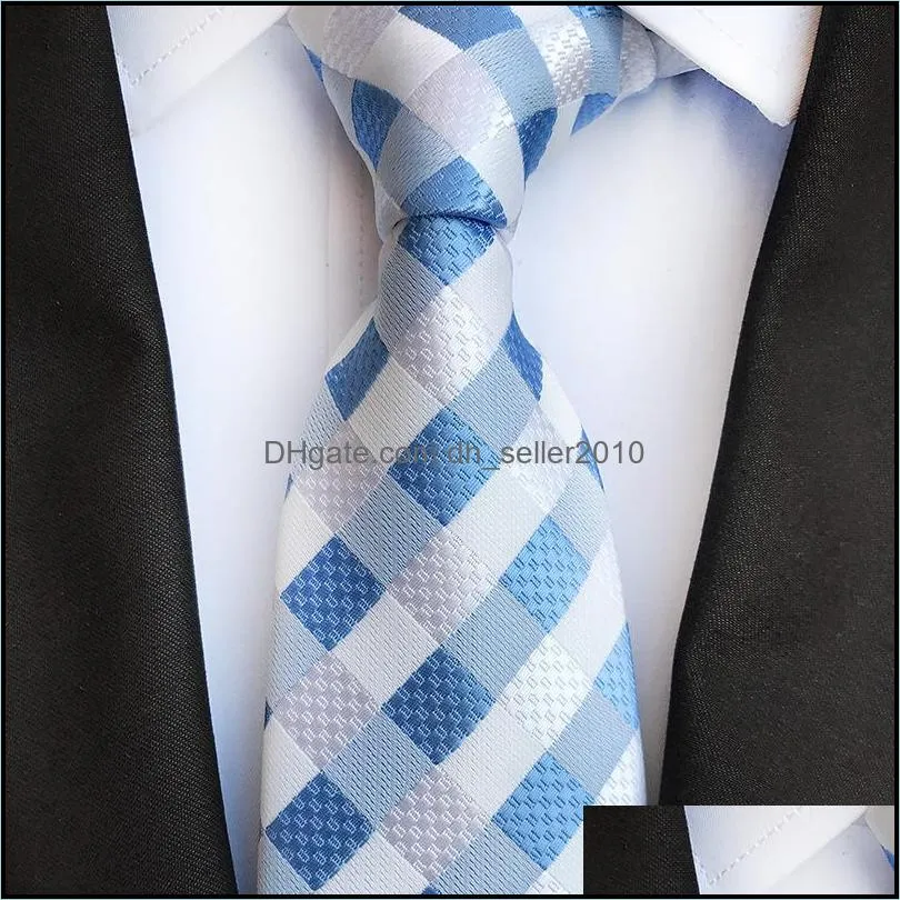 Designer Mens Ties 38 Design Silk Neck Ties 8cm Plaid & Striped Ties for Men Formal Business Wedding Party Gravatas 254 R2