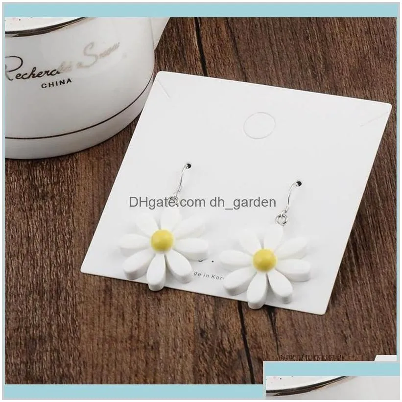Korean Style Acrylic Earrings Big Flower Daisy Drop Earring Fashion Trendy Sweet Jewelry For Women Girl Wholesale Bs0Zj Chandelier