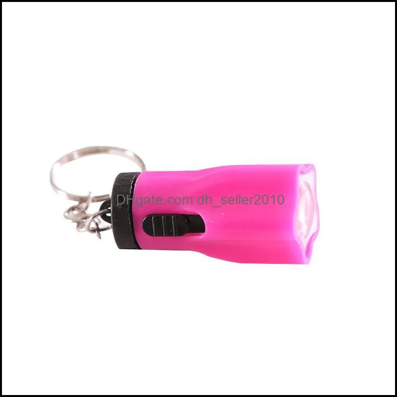 Flower Shape Portable Cute Bright LED Flashlight Key Chain Mini KeyChain Torch Flashlights Plum keyRing for Hiking56 Q2