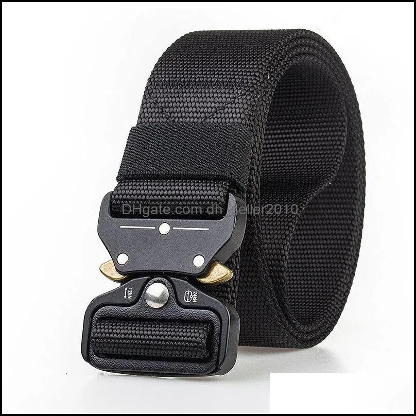 Fashion Belt Tactical Belts Nylon men belt Heavy Duty Metal Buckle Adjustable Military Army belt outdoor Quick Release Jeans strap541