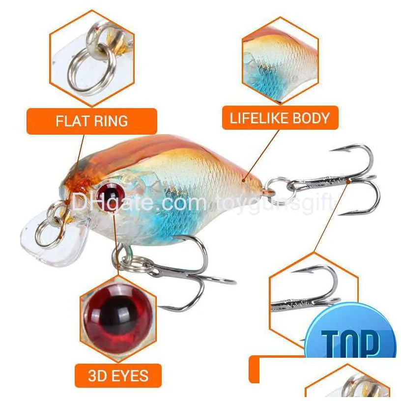 1 pcs floating wobbler fishing lure 4.2g 4.5cm pesca hooks crank baits isca artificial hard bait swimfish bait plastic tackle