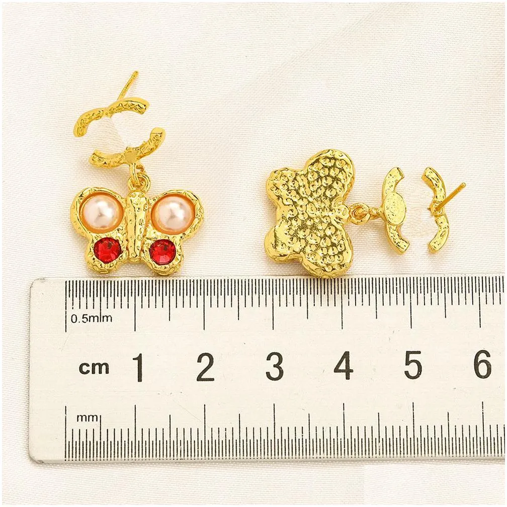 women stud earrings 18k gold pearl charm earrings luxury spring jewelry earrings designer love gifts wedding party stainless steel jewelry