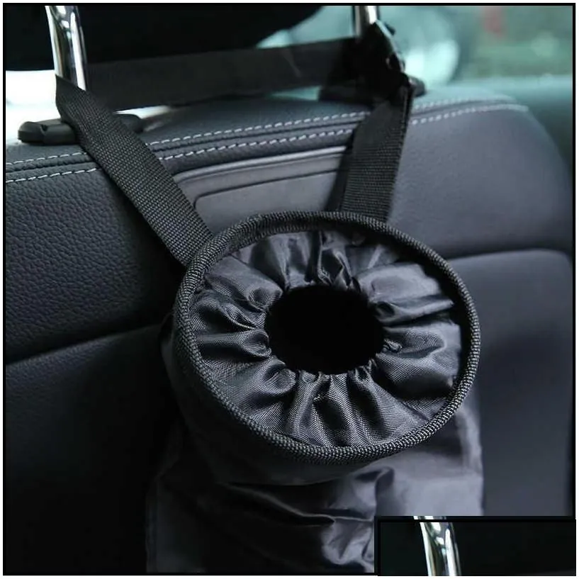 other interior accessories portable car seat back garbage bag trash can leak-proof dust holder case box styling oxford cloth drop del
