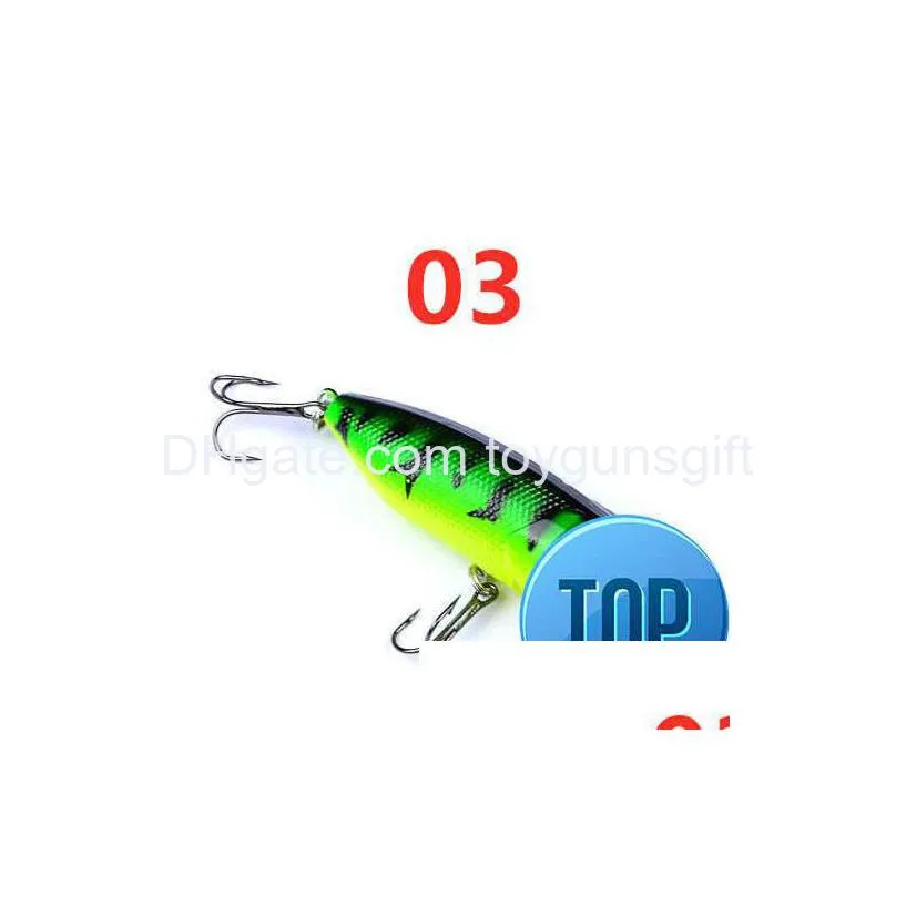 1 pcs hard fishing bait 11g 7.3cm sinking bait vibrating rattan hook wiggler deep diving sinking marine artificial plastic bait