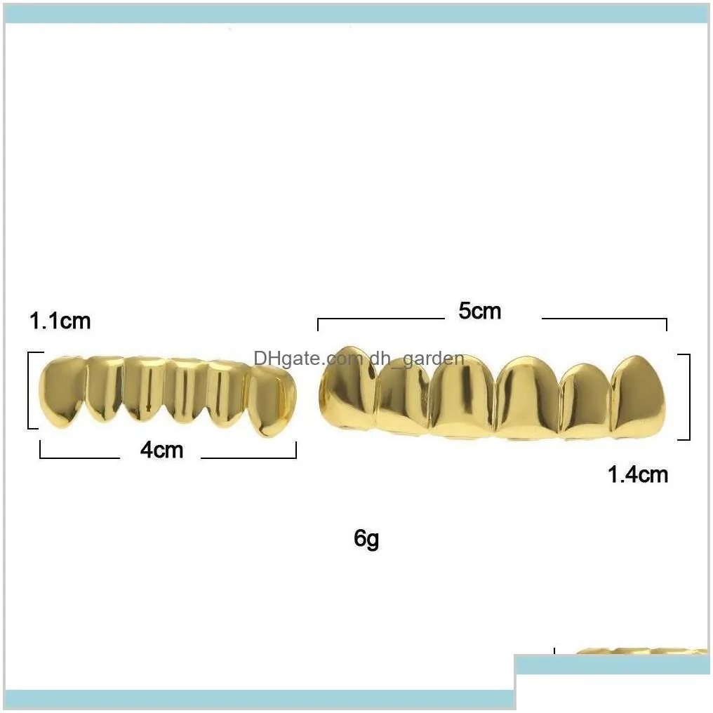 Custom Fit Gold Plated Hip Hop Rock Grillz Caps Top Bottom Grill Set For Christmas Party Vampire Hdniz Dental Grills Izwlq