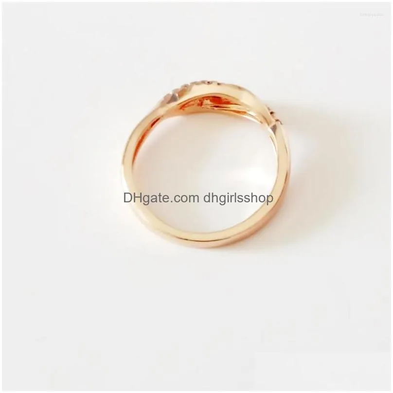 wedding rings fashion ladies 585 gold color jewelry white cubic zirconia designs for women