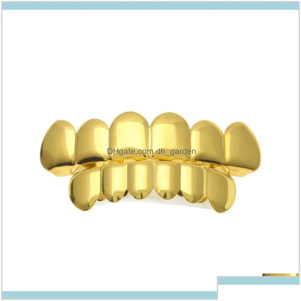 Custom Fit Gold Plated Hip Hop Rock Grillz Caps Top Bottom Grill Set For Christmas Party Vampire Hdniz Dental Grills Izwlq