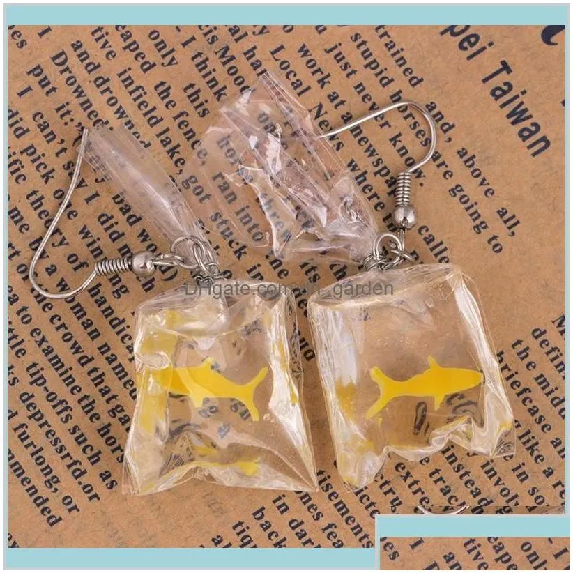 Unique Acrylic Goldfish Koi Fish Water Bag Drop Earring Fashion Earrings Christmas Gift Girl Women Jewelry Cxxzk Chandelier Vmq7X