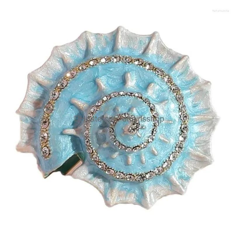 jewelry pouches 2022 blue conch shell box creative trinket collectible ring holder storage container keepsake gift home