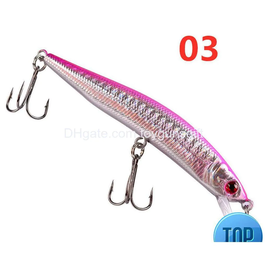 1 pcs hard fishing bait 8.4g 10cm sinking bait vibrating rattan hook wiggler deep submergence marine artificial plastic bait