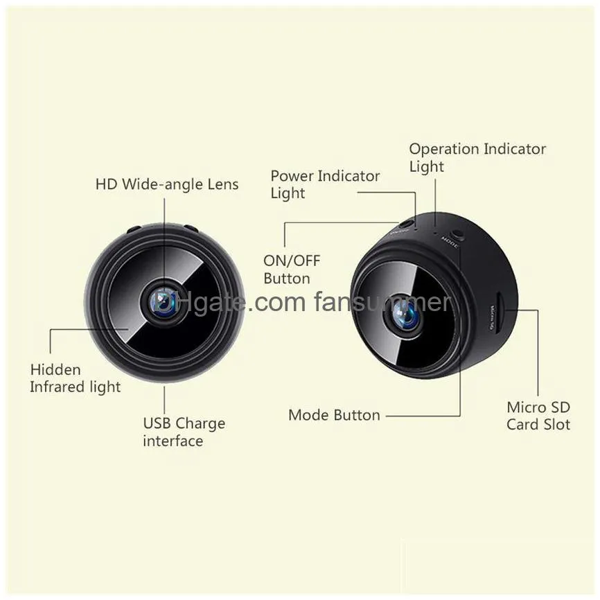 hd 1080p mini protable cameras wifi a9 security camera video recorder family matte night vision dv car dvr cam sq8 sq11