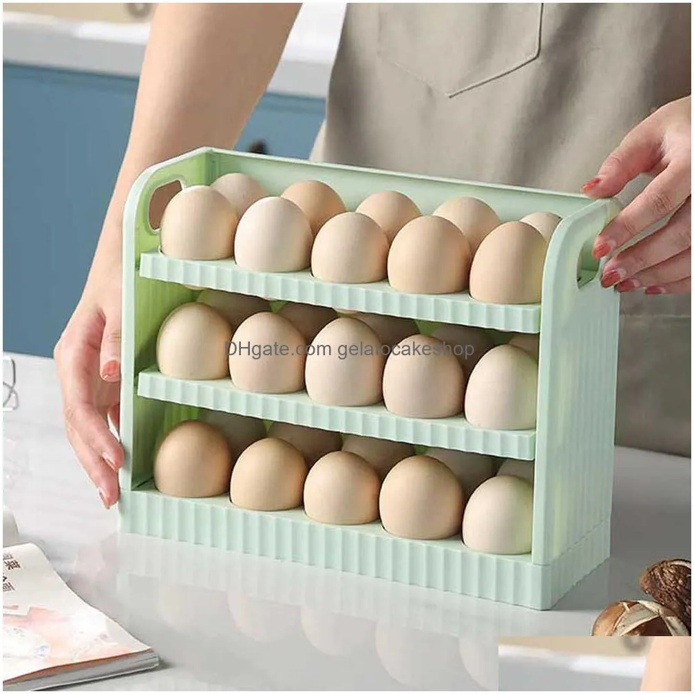  fridge egg storage box space-saving egg holder case kitchen egg organizer container box large capacity egg container bin