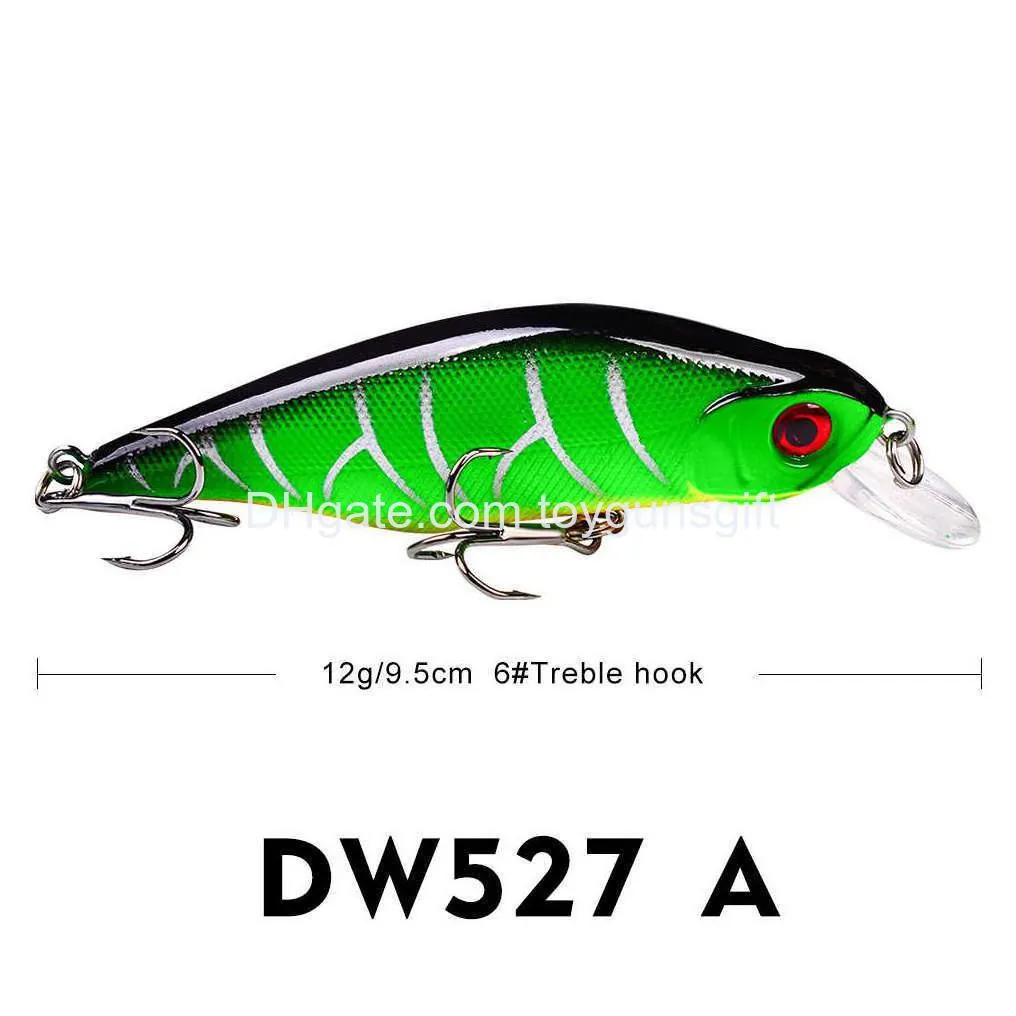 1 pcs new design pesca wobbling fishing lure 12g 9.5cm sinking minnow isca artificial baits for bass perch pike trout